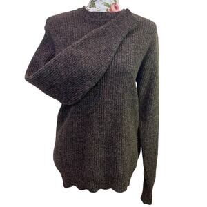 Vtg Made in USA Janitzen Knitted Lambs wools and Orlon Blend   Crew Sweater Med